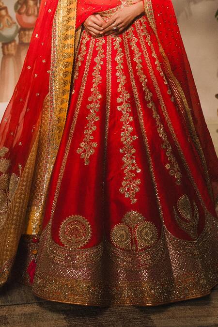 Masaba Red , Organza, Viscose The Gulab Sherbet Embroidered Bridal Lehenga Set Online at Aza Fashions Masaba_Red , Organza, Viscose The Gulab Sherbet Embroidered Bridal Lehenga Set _Online_at_Aza_Fashions
