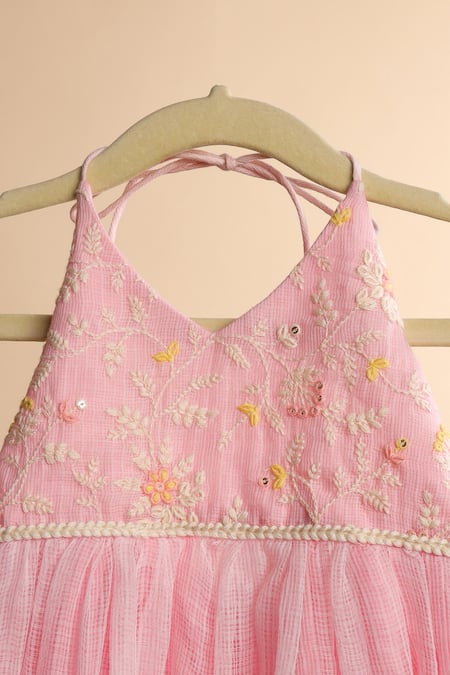 Casa Ninos Halter Neck Kurta With Sharara 