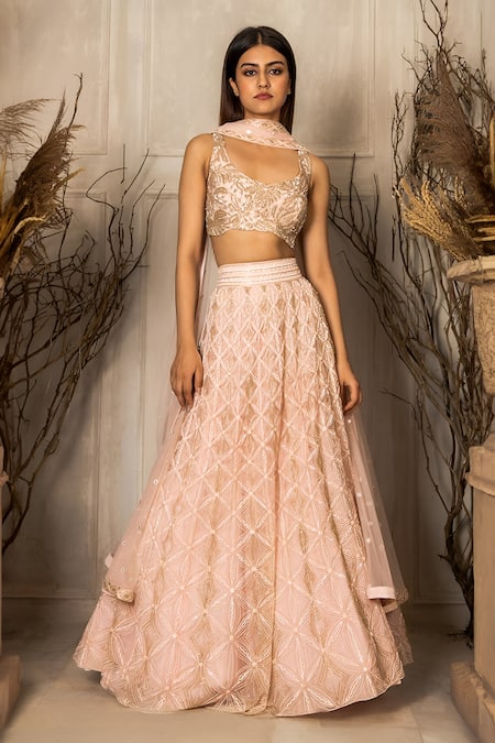 Ritika Mirchandani Yelizaveta Floral Jaal Embroidered Bridal Lehenga Set 