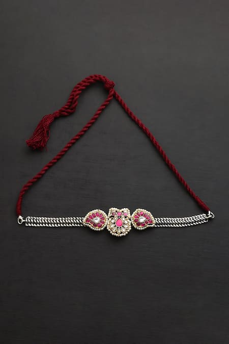 Mero Jewellery Pink Kundan Embellished Choker 