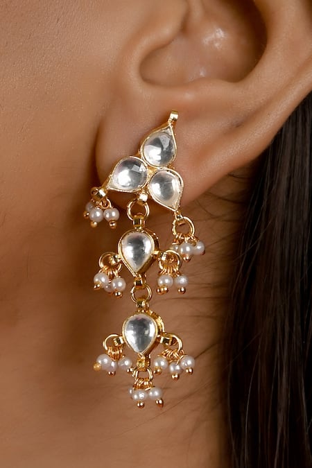 Buy Namasya Gold Plated Pearls, Diamonds, Stones Kundan Embellished Layered Necklace Set Online at Aza Fashions Buy_Namasya_Gold Plated Pearls, Diamonds, Stones Kundan Embellished Layered Necklace Set _Online_at_Aza_Fashions