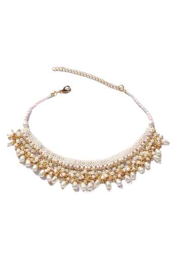 Shop Vaidaan Multi Color Tilakini Hand Embroidered Choker at Aza Fashions Shop_Vaidaan_Multi Color Tilakini Hand Embroidered Choker _at_Aza_Fashions