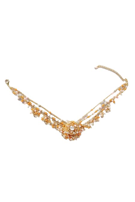 Vaidaan Chitra Bead Embellished Pendant Choker 