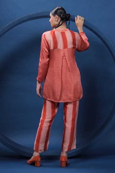 Coeur Swedish Stripe Print Shirt With Pant 