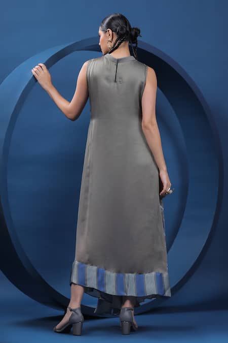 Coeur Dual Print Asymmetric Dress 