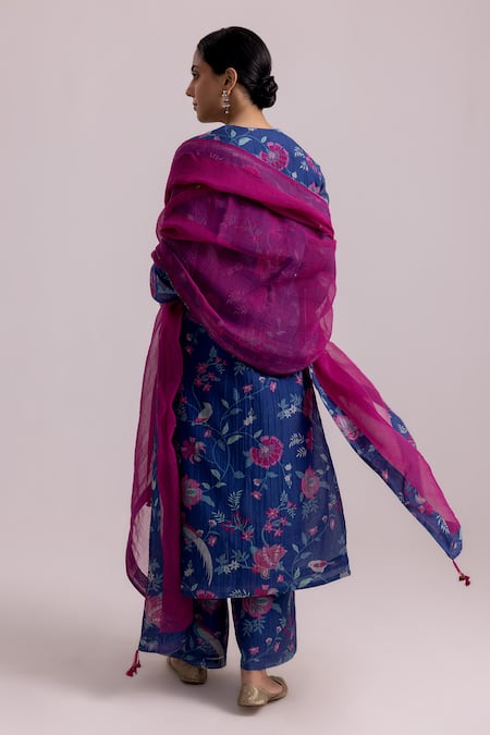 Label Shreya Sharma Vine Print Kurta Pant Set 