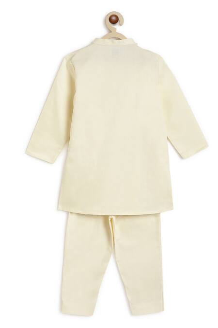 Shop Tiber Taber Cream Cotton Embroidery Ram Thread Kurta With Pant at Aza Fashions Shop_Tiber Taber_Cream Cotton Embroidery Ram Thread Kurta With Pant _at_Aza_Fashions