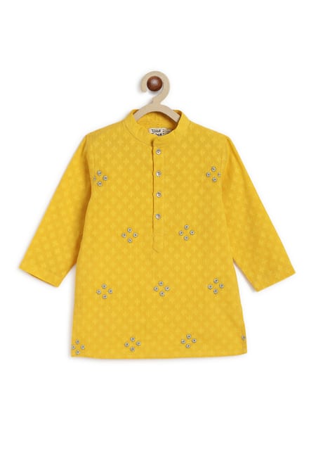 Buy Tiber Taber Yellow Cotton Zari Woven Embroidered Kurta With Dhoti Pant Online at Aza Fashions Buy_Tiber Taber_Yellow Cotton Zari Woven Embroidered Kurta With Dhoti Pant _Online_at_Aza_Fashions