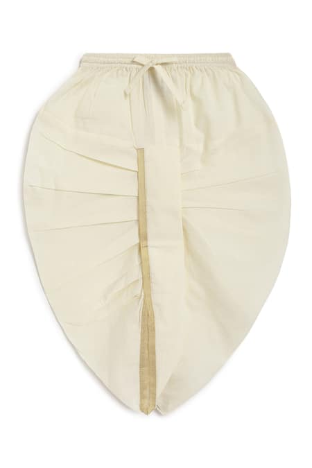 Shop Tiber Taber Yellow Cotton Zari Woven Embroidered Kurta With Dhoti Pant Online at Aza Fashions Shop_Tiber Taber_Yellow Cotton Zari Woven Embroidered Kurta With Dhoti Pant _Online_at_Aza_Fashions