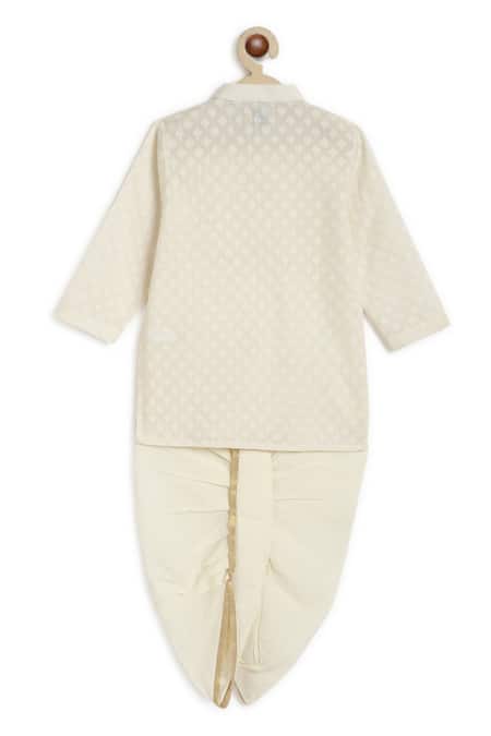 Shop Tiber Taber Cream Cotton Zari Embroidered Kurta Set at Aza Fashions Shop_Tiber Taber_Cream Cotton Zari Embroidered Kurta Set _at_Aza_Fashions