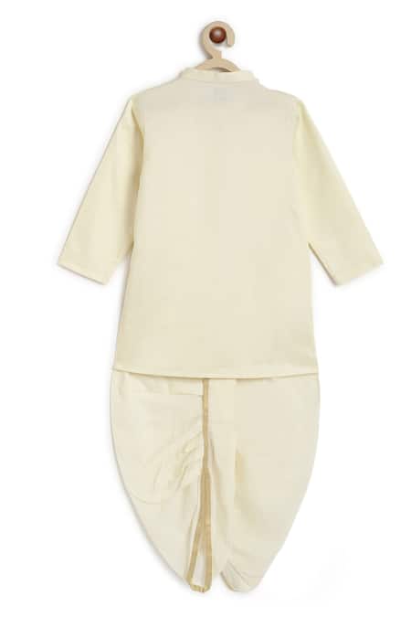 Shop Tiber Taber Cream Cotton Embroidery Ram Thread Kurta With Dhoti Pant at Aza Fashions Shop_Tiber Taber_Cream Cotton Embroidery Ram Thread Kurta With Dhoti Pant_at_Aza_Fashions