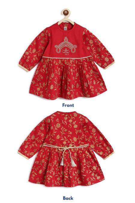 Buy Tiber Taber Red Cotton Embroidery Devi Peplum Kurta And Salwar Set Online at Aza Fashions Buy_Tiber Taber_Red Cotton Embroidery Devi Peplum Kurta And Salwar Set _Online_at_Aza_Fashions