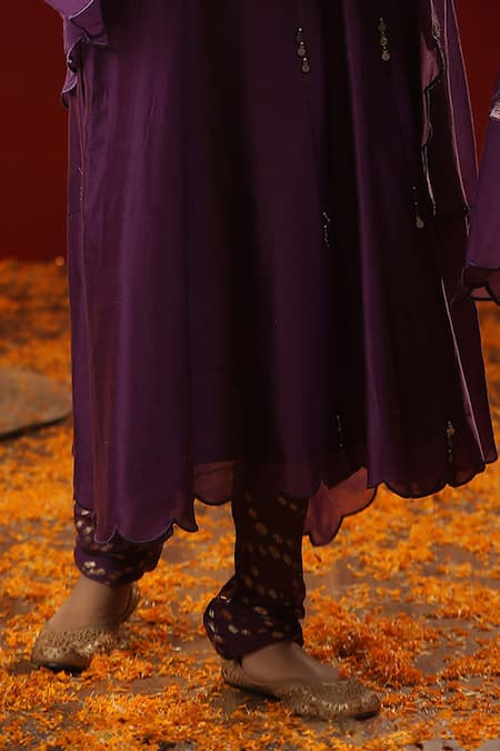 Shop Arpita Sulakshana Purple Cotton, Silk, Zari, Embroidery Zardozi Kurta Set Online at Aza Fashions Shop_Arpita Sulakshana_Purple Cotton, Silk, Zari, Embroidery Zardozi Kurta Set _Online_at_Aza_Fashions