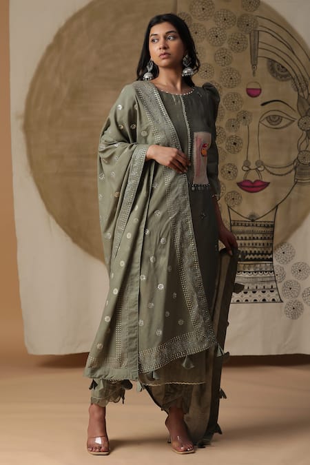 arpita sulakshana Hand Painted Kurta Pant Set 