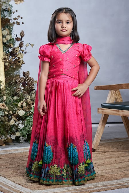 Vivedkids Pichwai Print Lehenga Set 