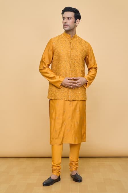 PUNIT BALANA Embroidered Bundi Kurta Set 