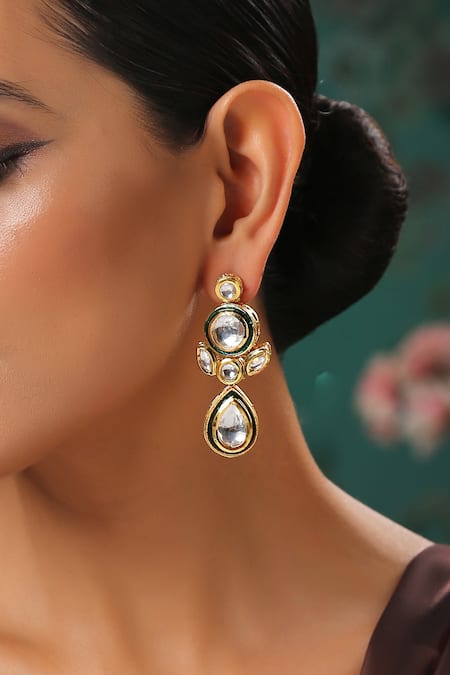 Paisley Pop Khusha Floral Kundan Earrings 