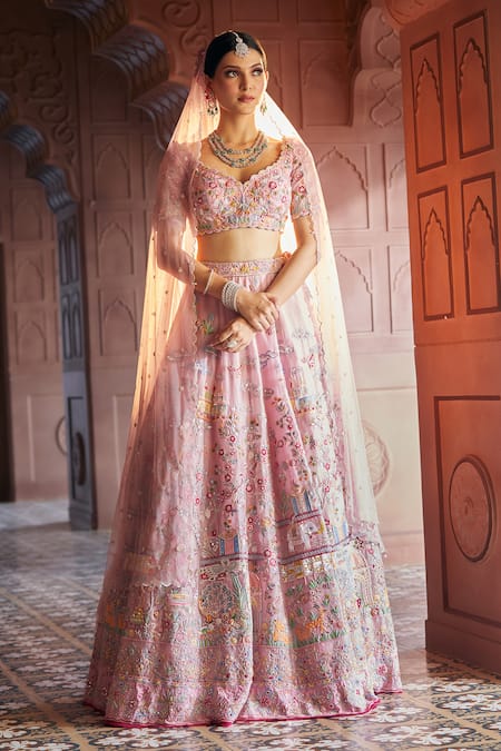 Aariyana Couture Gardens Of Palace Embroidered Bridal Lehenga Set 