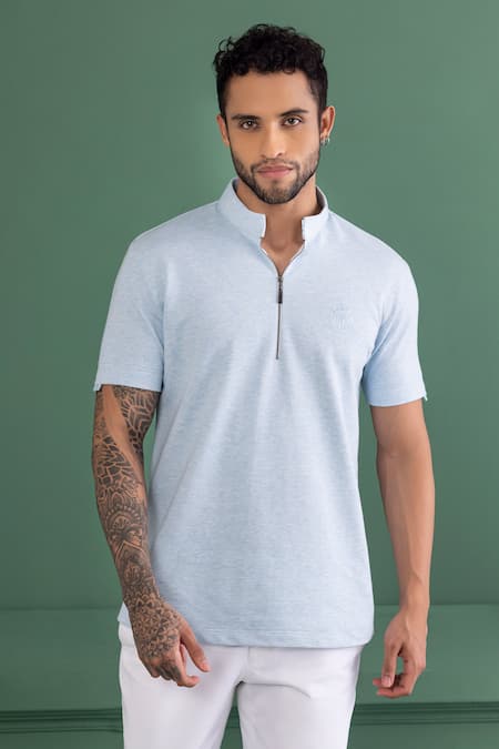 AMIT ARORA Knitted Half Sleeve T-Shirt 