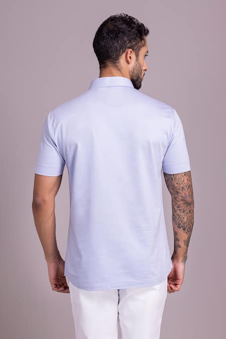 Amit Arora Collared Knitted T-Shirt 