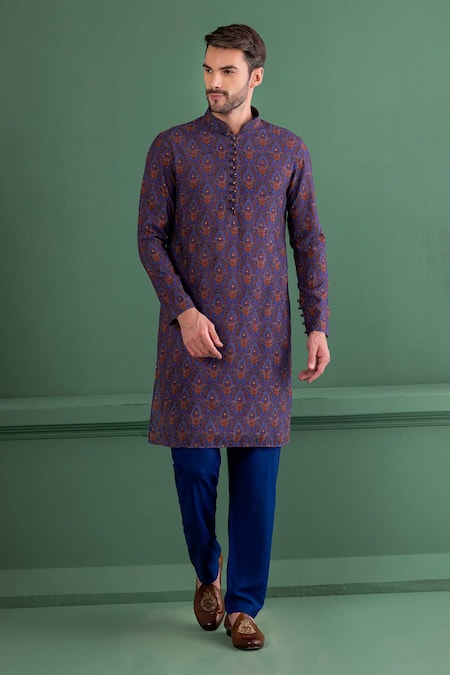 AMIT ARORA Mughal Embroidered Kurta Set 