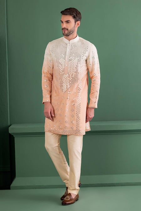 AMIT ARORA Mirror Embroidered Kurta Set 