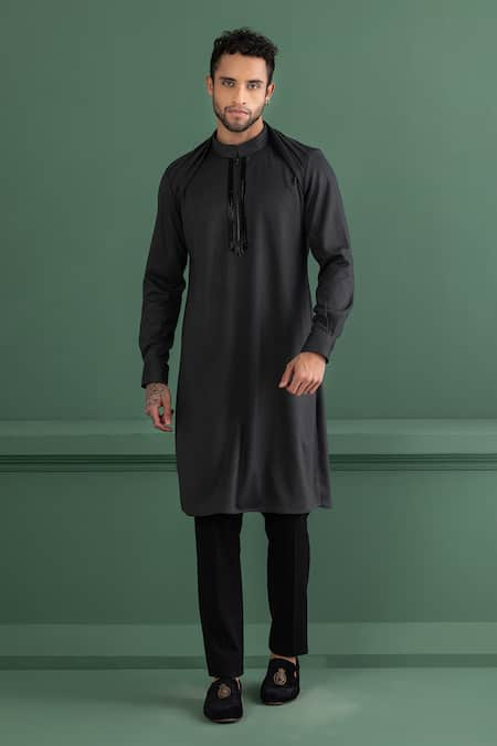 AMIT ARORA Placket Embroidered Kurta 