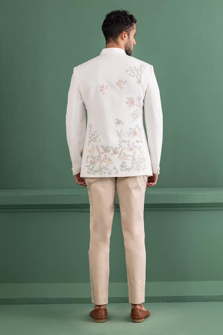 Amit Arora Resham Embroidered Bandhgala Set 