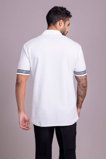 Amit Arora Crest Placement Embroidered T Shirt 