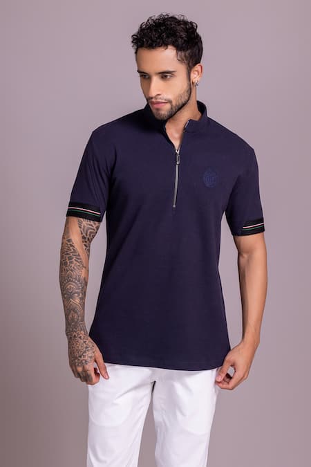 AMIT ARORA Plain Half Sleeve T Shirt 