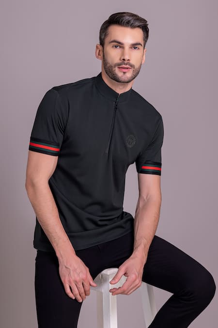 AMIT ARORA Half Sleeve Plain T Shirt 