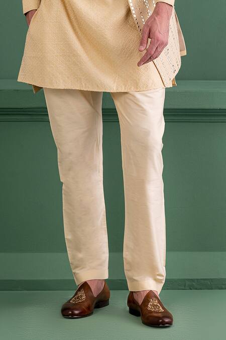 Buy Amit Arora Gold Silk, Jacquard, Cotton Mirrors Butti Embroidered Bundi Kurta Set Online at Aza Fashions Buy_Amit Arora_Gold Silk, Jacquard, Cotton Mirrors Butti Embroidered Bundi Kurta Set _Online_at_Aza_Fashions