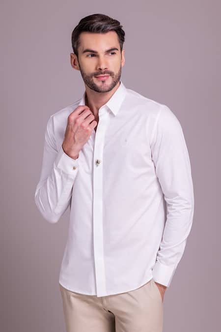 AMIT ARORA Solid Full Sleeve Shirt 