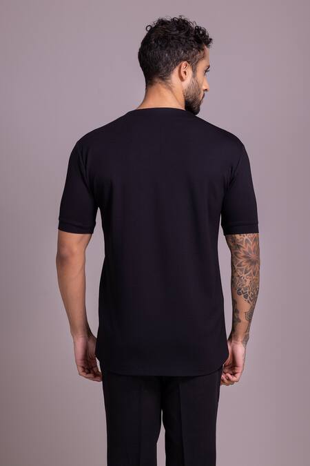 Amit Arora Threadwork Half Sleeves T-Shirt 