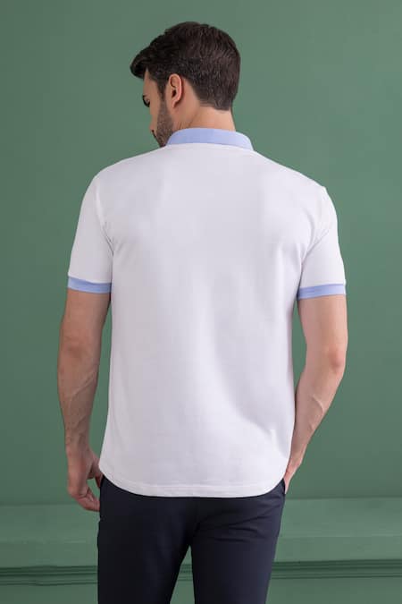 Amit Arora Contrast Border T-Shirt 