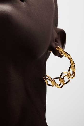 Buy_Anaash_Gold Plated Paper Clip Bundle Hoops_Online_at_Aza_Fashions