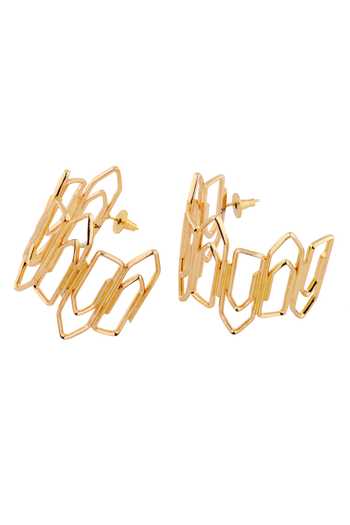 Buy_Anaash_Gold Plated Paper Clip Bundle Hoops