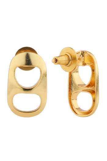 Shop_Anaash_Gold Plated Petite Can Opener Stud Hoops_Online_at_Aza_Fashions