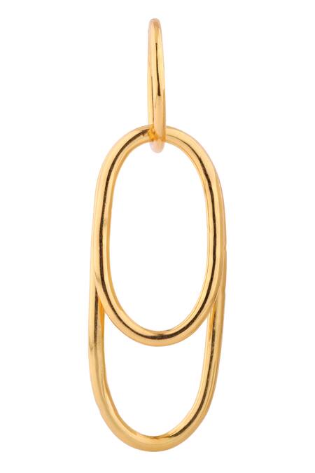 Anaash_Gold Plated Trinity Ring_at_Aza_Fashions