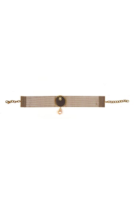 Shop Rejuvenate Jewels White Sunset Sawdust Choker at Aza Fashions Shop_Rejuvenate Jewels_White Sunset Sawdust Choker _at_Aza_Fashions