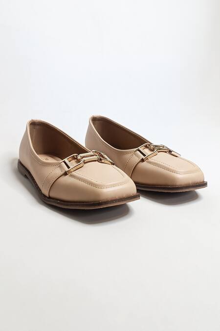 Buy The Alter Beige Charlie Square Toe Ballerinas Online at Aza Fashions Buy_The Alter_Beige Charlie Square Toe Ballerinas _Online_at_Aza_Fashions