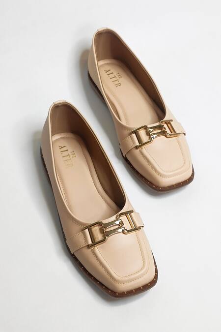 The Alter Beige Charlie Square Toe Ballerinas at Aza Fashions The Alter_Beige Charlie Square Toe Ballerinas _at_Aza_Fashions