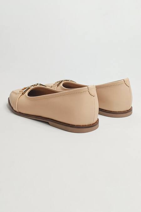 Shop The Alter Beige Charlie Square Toe Ballerinas Shop_The Alter_Beige Charlie Square Toe Ballerinas