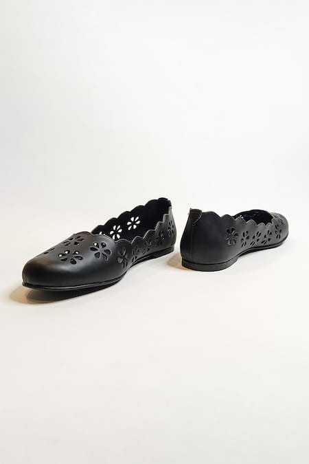 Shop_The Alter_Black Cutwork Round Ballerinas 