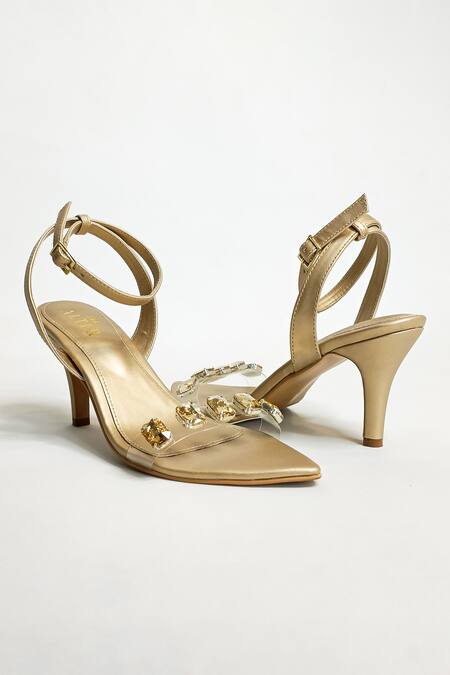 Buy The Alter Gold Rhinestone Embellished Pointed Toe Heels Online at Aza Fashions Buy_The Alter_Gold Rhinestone Embellished Pointed Toe Heels _Online_at_Aza_Fashions