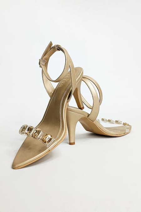 Shop The Alter Gold Rhinestone Embellished Pointed Toe Heels Online at Aza Fashions Shop_The Alter_Gold Rhinestone Embellished Pointed Toe Heels _Online_at_Aza_Fashions