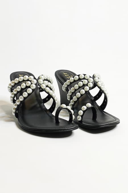 The Alter Pearl Embellished Wedges