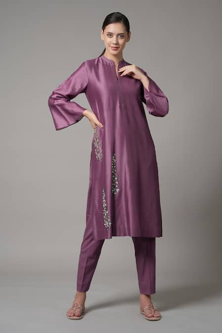 Joy Mitra Placement Embroidered Kurta & Pant Set 