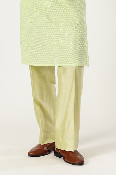 Buy Paresh Lamba Signatures Green Georgette Embroidery Floral Kurta And Pyjama Set Online at Aza Fashions Buy_Paresh Lamba Signatures_Green Georgette Embroidery Floral Kurta And Pyjama Set _Online_at_Aza_Fashions