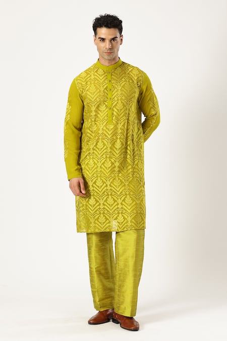 PARESH LAMBA SIGNATURES Applique Work Kurta & Pyjama Set 